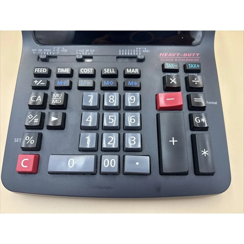 Casio DR-210TM Heavy-Duty 12-Digit Desktop Printing Calculator